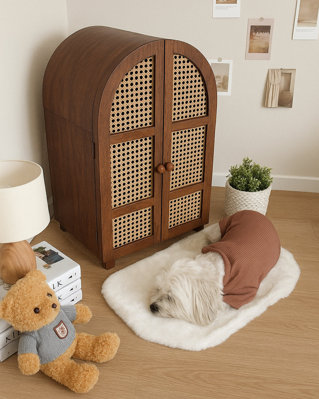 Rattan Wardrobe (Curved)