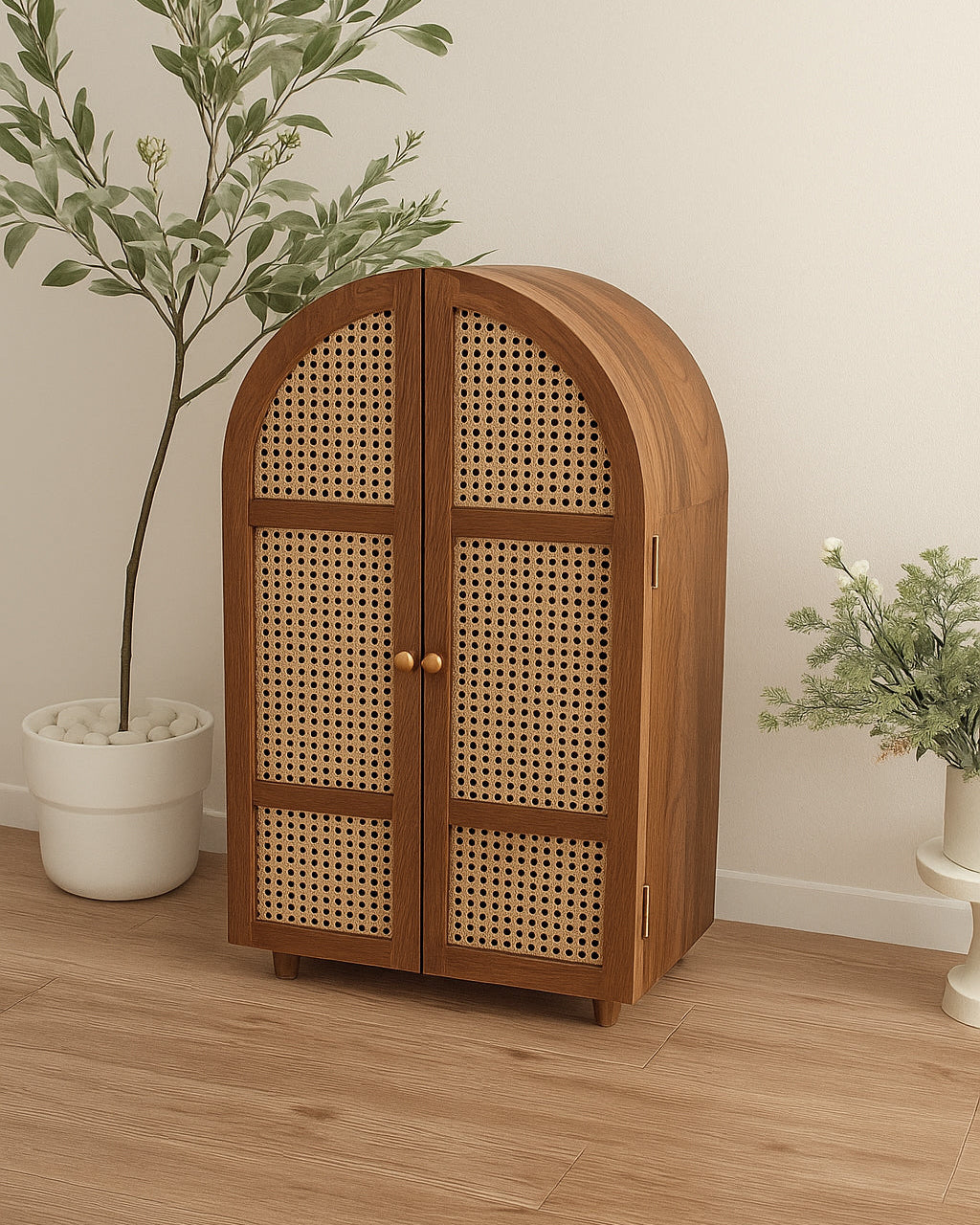 Rattan Wardrobe (Curved)