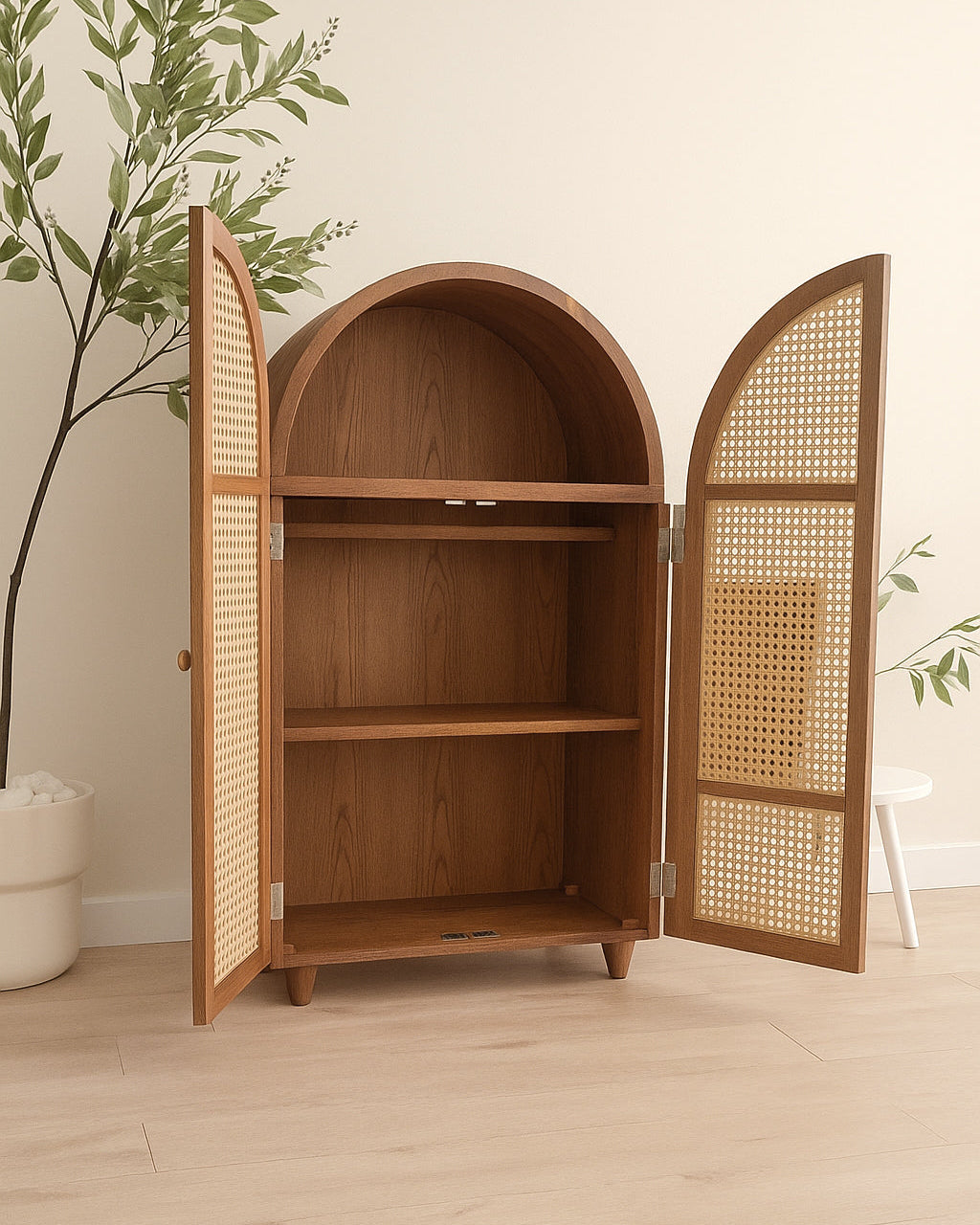 Rattan Wardrobe (Curved)