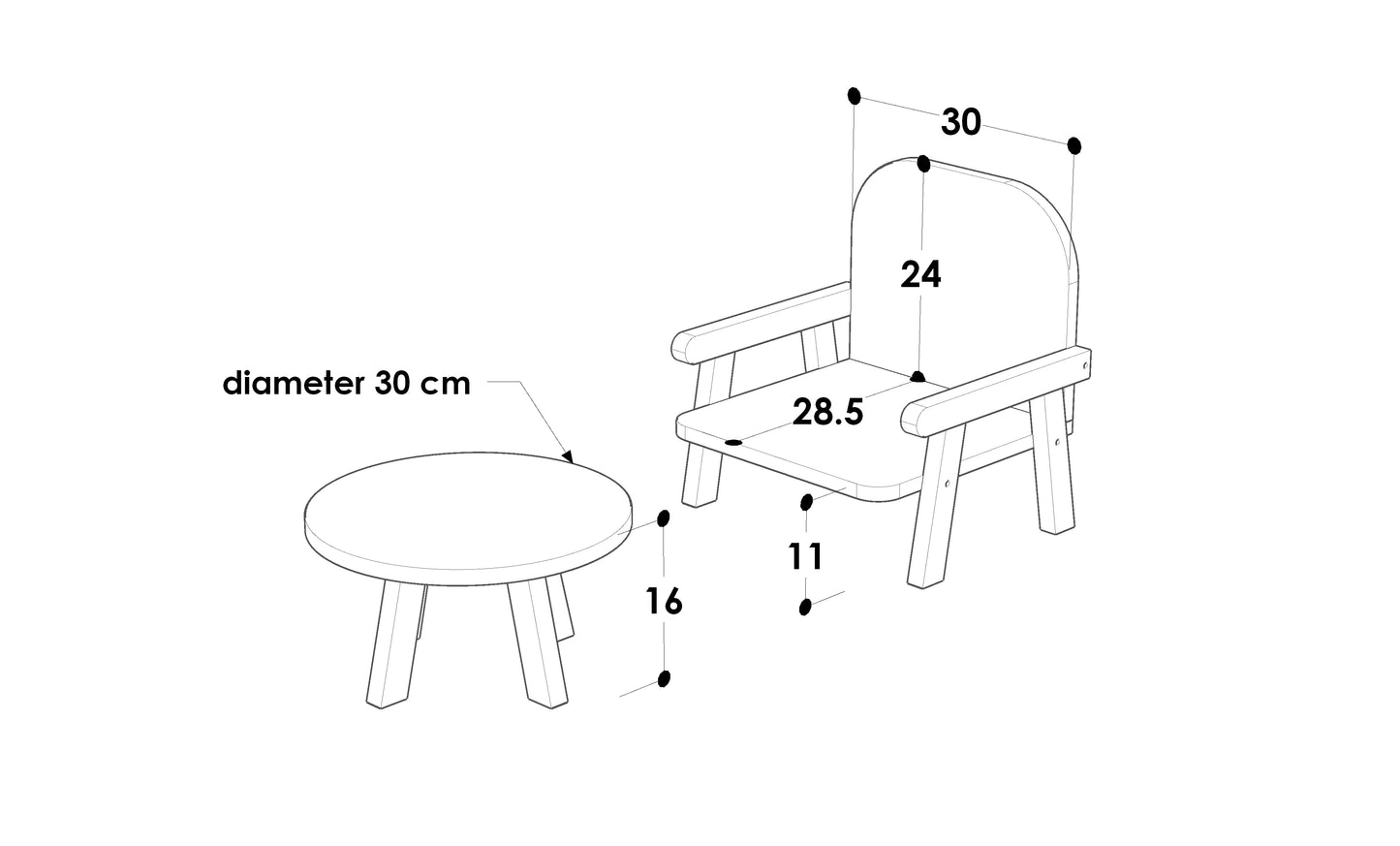 Scandi Table & Chair Set